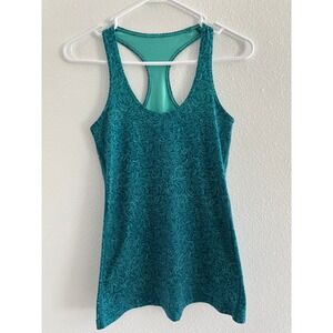 Lululemon Womens Size 6 Teal Racerback Tank Top Classic Run Active Minimalist‎